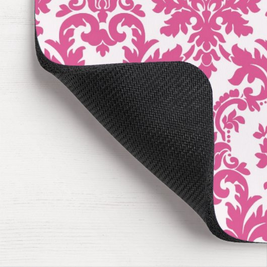 Schöne rosa Damast-Mausunterlage Mousepad (Ecke)
