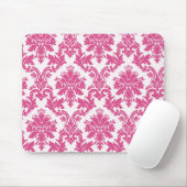Schöne rosa Damast-Mausunterlage Mousepad (Mit Mouse)