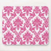 Schöne rosa Damast-Mausunterlage Mousepad (Vorne)