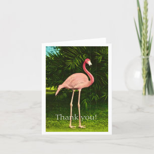 Schöne rosa Flamingo Dankeskarte