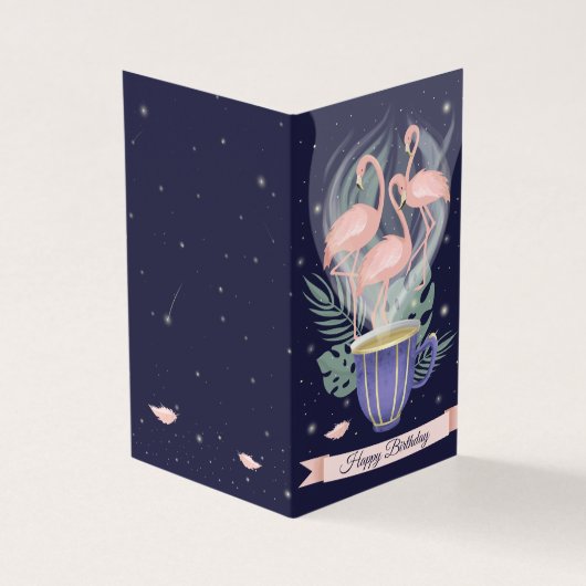 Schöne rosa Flamingo Exotic Tee Time (Vorderseite)