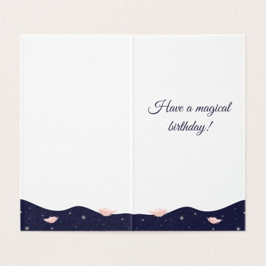 Schöne rosa Flamingo Exotic Tee Time (Innenseite Aufgefaltet)