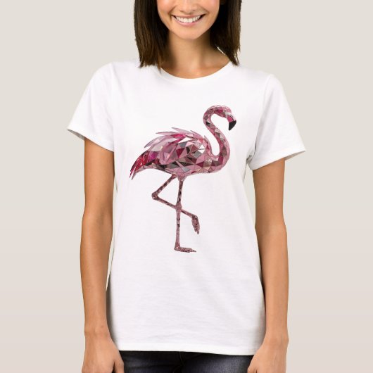 Schöne rosa FLAMINGO Gestaltung T-Shirt (Vorderseite)