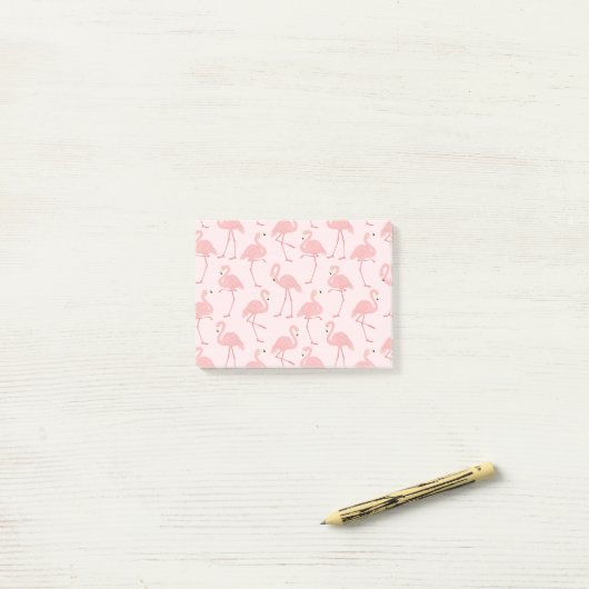 Schöne rosa Flamingo-Parade Post-it Klebezettel (Auf Schreibtisch)