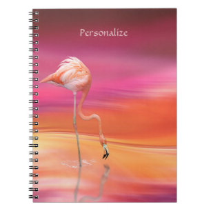 Schöne rosa Flamingo Surreal Colors personalisiere Notizblock