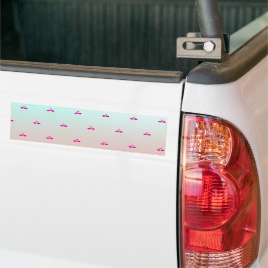 Schöne rosa Flamingos in Liebe Autoaufkleber (Auf Lkw)