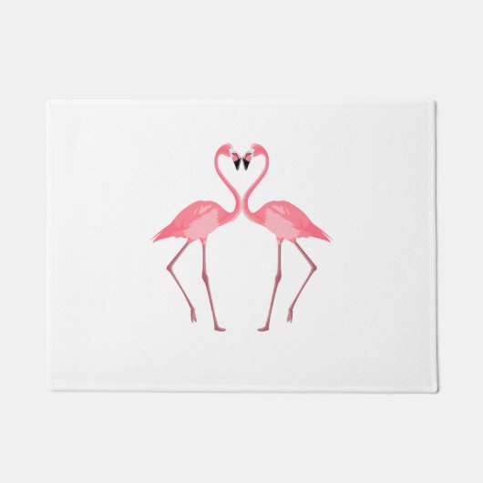 Schöne rosa Flamingos-Liebe Fußmatte (Vorderseite)