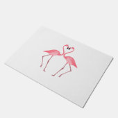 Schöne rosa Flamingos-Liebe Fußmatte (Schrägansicht)