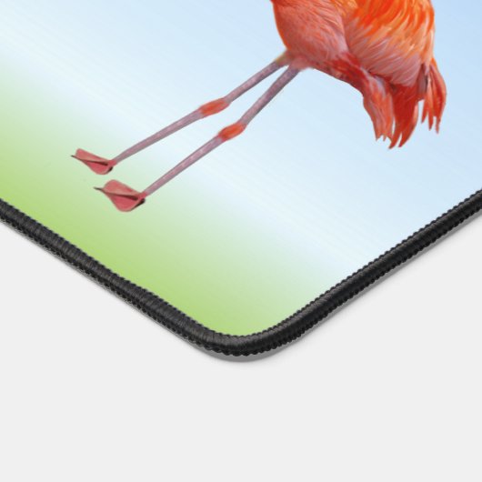 Schöne rosa Flamingos und Monogramm Schreibtischunterlage (Ecke)