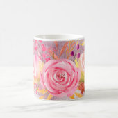 Schöne rosa Flora Kaffeetasse (Mittel)
