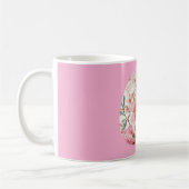Schöne rosa Frühlingsblumen Osterei Kaffeetasse (Links)