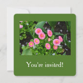 Schöne rosa Gartenlaube Blume Abschluss Einladung (Vorderseite)