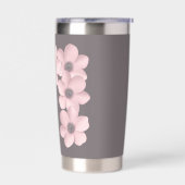 Schöne rosa-graue Pflaumen Thermobecher (Links)