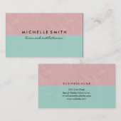 Schöne Rosa Grün heute Visitenkarte (Vorne/Hinten)