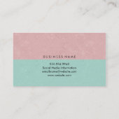 Schöne Rosa Grün heute Visitenkarte (Rückseite)