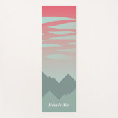 schöne rosa Himmel- und Gebirgsillustrierung Yogamatte (Vorderseite)