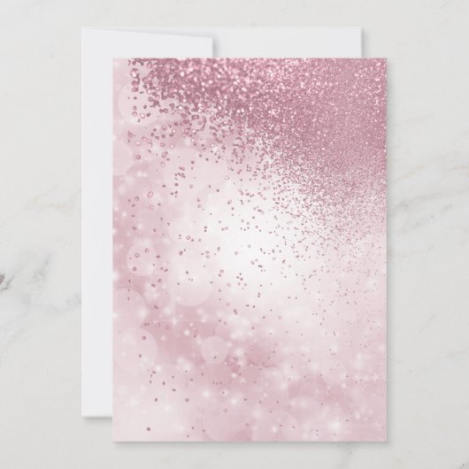 Schöne rosa Hochzeit - Einladung (Rückseite)