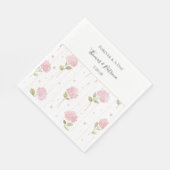 Schöne rosa Hortensien-Blumen Hochzeit Serviette (Ecke)