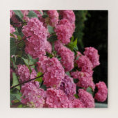 Schöne rosa Hortensienblüten Puzzle (Horizontal)