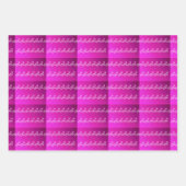 Schöne rosa Imitate Glitzer Wrapping Paper Sheets Geschenkpapier Set (Vorderseite 3)