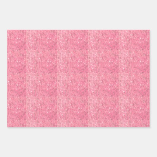 Schöne rosa Imitate Glitzer Wrapping Paper Sheets Geschenkpapier Set (Vorderseite)