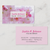 Schöne rosa japanische Kirschblüte Visitenkarte (Vorne/Hinten)