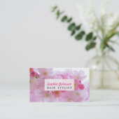 Schöne rosa japanische Kirschblüte Visitenkarte (Stehend Vorderseite)