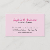 Schöne rosa japanische Kirschblüte Visitenkarte (Rückseite)