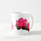 schöne rosa Kamelien-Blume Kaffeetasse (VorderseiteRechts)