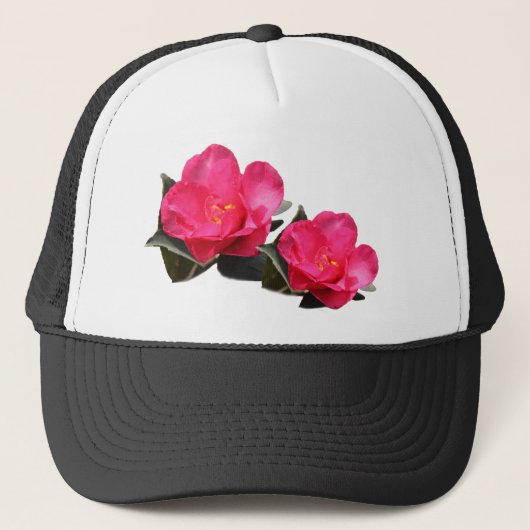 schöne rosa Kamelien-Blume Truckerkappe (Vorderseite)