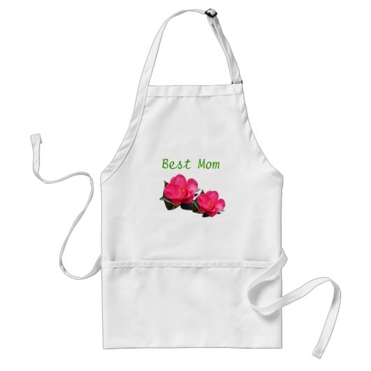 schöne rosa Kamelienblumen, beste Mutter Schürze (Vorne)