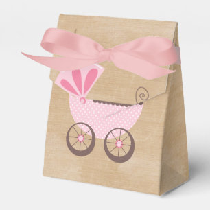 Schöne rosa Kinderwagen-Babyparty Geschenkschachtel