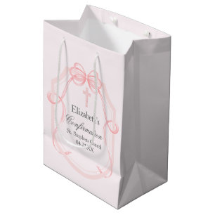 Schöne rosa Kirchentaufe Party individuell Mittlere Geschenktüte