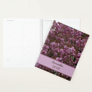 Schöne rosa Kirschbaum-Fotografie Personalisierung Planer