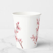 Schöne rosa Kirschbaumblüten Pappbecher (Rechts)