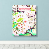 Schöne Rosa Kirschblüte Japan Reise Leinwanddruck (Insitu (Holzboden))