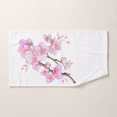 Schöne rosa Kirschblüten Badhandtuch Set (Handtuch)