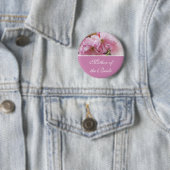Schöne rosa Kirschblüten-Frühlingshochzeit Mutter Button (Beispiel)