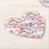 Schöne rosa Kirschblüten Hochzeitsdusche Untersetzer (angewinkelt)