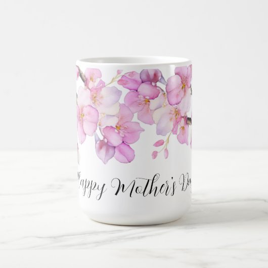Schöne rosa Kirschblüten Kaffeetasse (Mittel)