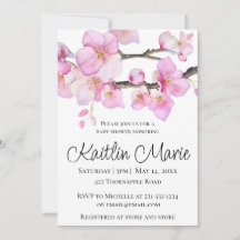 Schöne Rosa Kirschblüten Kalligraphie-Skript