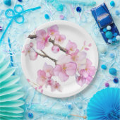 Schöne rosa Kirschblüten Pappteller (Party)