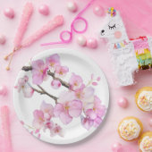 Schöne rosa Kirschblüten Pappteller (Party)