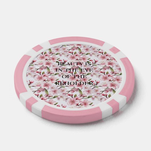 Schöne rosa Kirschblüten Pokerchips (Einzeln)