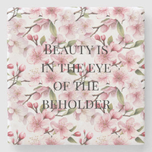 Schöne rosa Kirschblüten Steinuntersetzer