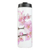 Schöne rosa Kirschblüten Thermosbecher (Vorderseite)
