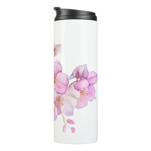 Schöne rosa Kirschblüten Thermosbecher (Nach rechts gedreht)