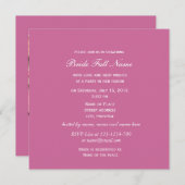 Schöne Rosa Kirsche Blume Brautparty Einladung (Vorne/Hinten)