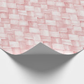 Schöne rosa Korbgeflecht-Geburtstag Geschenkpapier (Ecke)