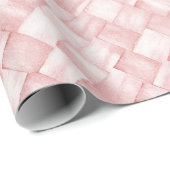 Schöne rosa Korbgeflecht-Geburtstag Geschenkpapier (Rolleneckpunkt)